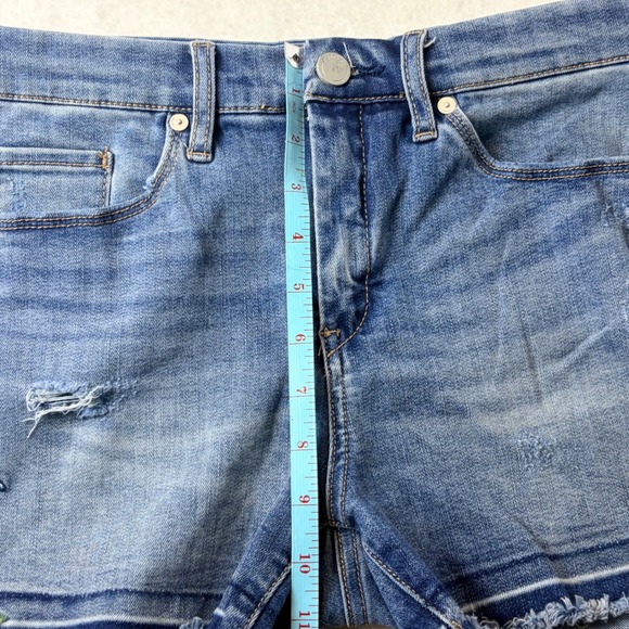 BlankNYC Hiker Short Blue Denim Cut Off Shorts Floral Butterfly Distressed Sz 30 - Picture 8 of 8